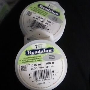 2 Beadalon 7 Strand Bead Stringing Wire 100 ft Bright (24 Hours Sale) Bundle